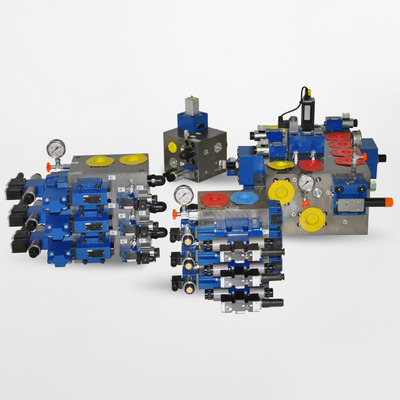 Hydraulic manifolds for fluid flow control