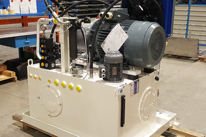 Pic #0 - Power unit for sheet metal cutting line