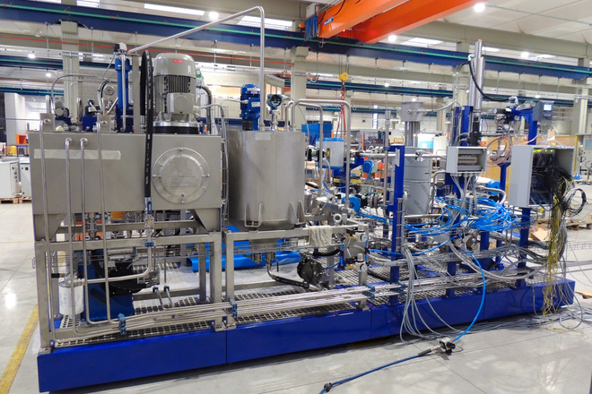 Pic #2 - Test bench for BHT drill rod block simulation in drilling