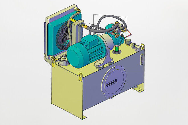 Pic #0 - Impianto Oleodinamico per comando e controllo taglierina ribobinatrice per foglio alluminio RU6