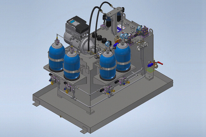 Pic #0 - Central unit for hydrostatic spindle lubrication and support
