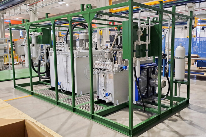 Pic #3 - Centrale Oleodinamica PED Exergy P - Centrale lube & seal oil skid - United Kingdom