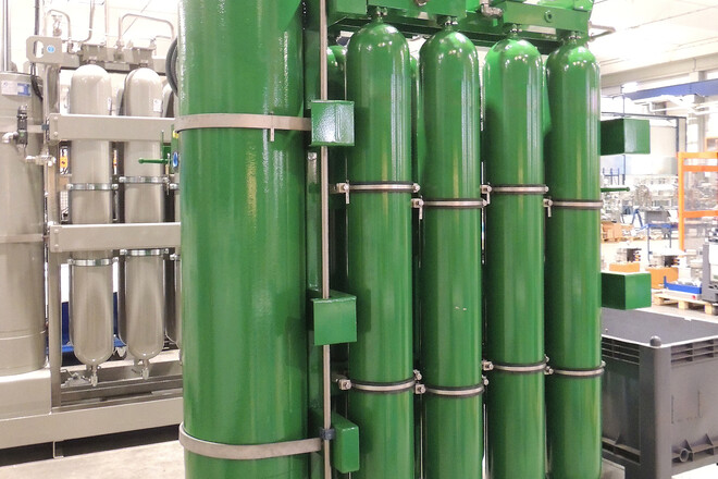 Pic #2 - Design of hydraulic group with hydraulic panel for rotary valve control 